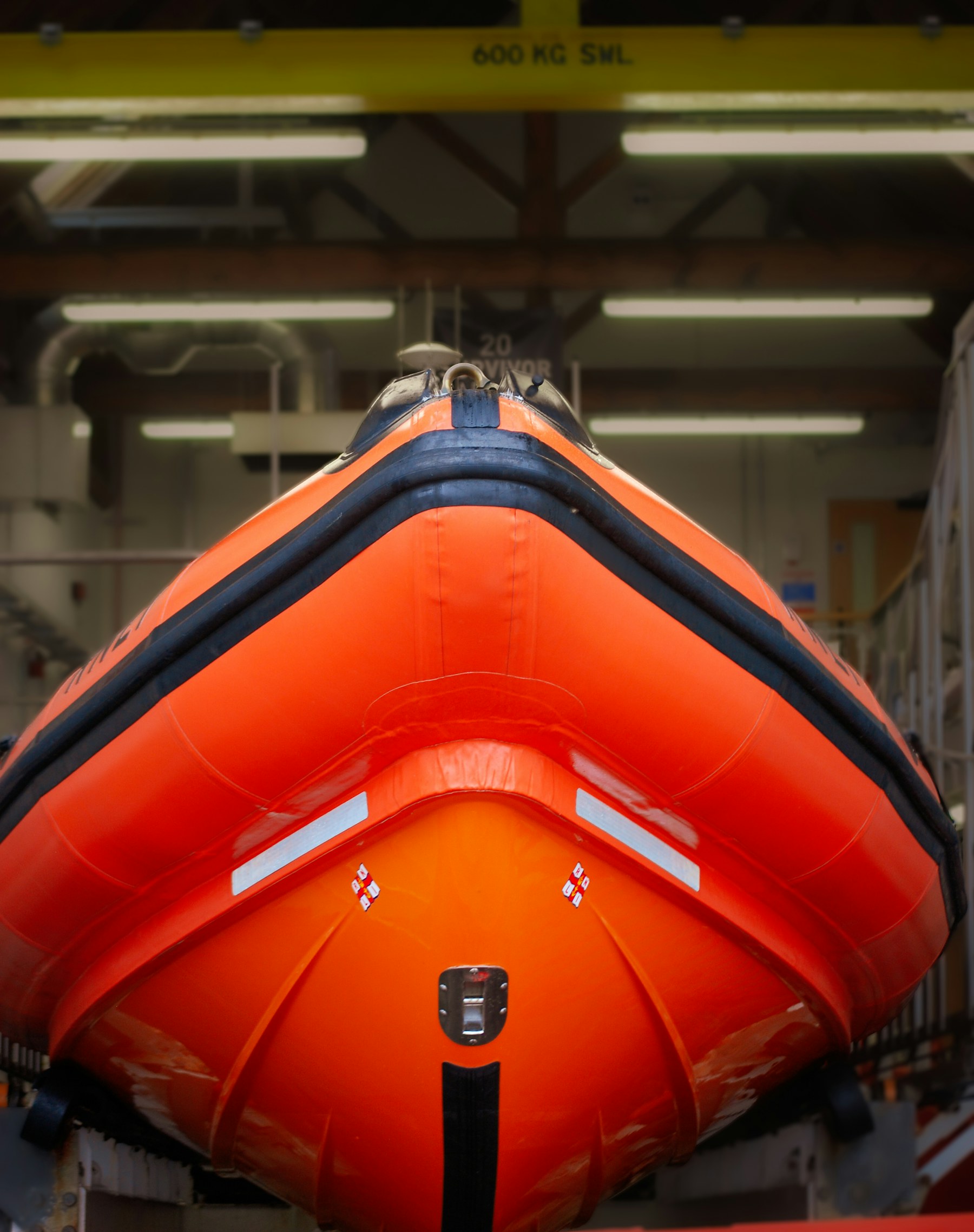 RIB in a workshop for service and maintenance